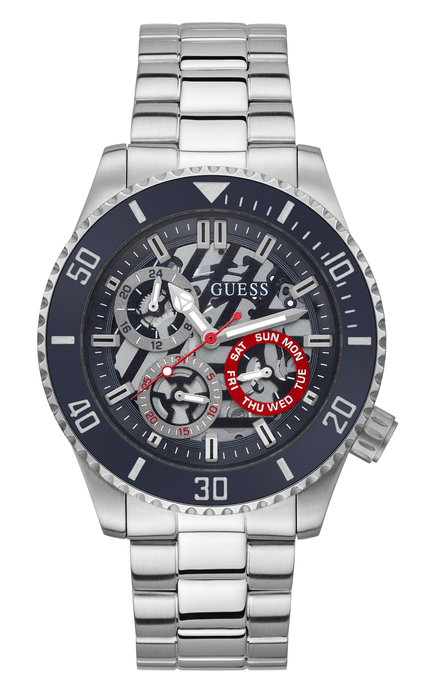 Guess Men's 45mm Stainless Steel Quartz Watch GW0488G1 - Wallace Bishop