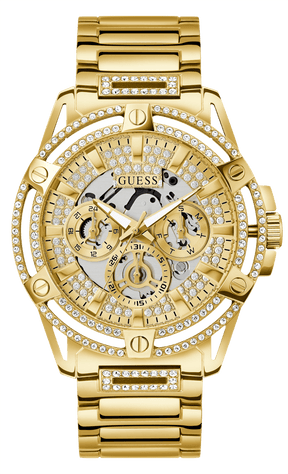 Guess Men s 48mm Gold PVD Quartz Watch GW0497G2