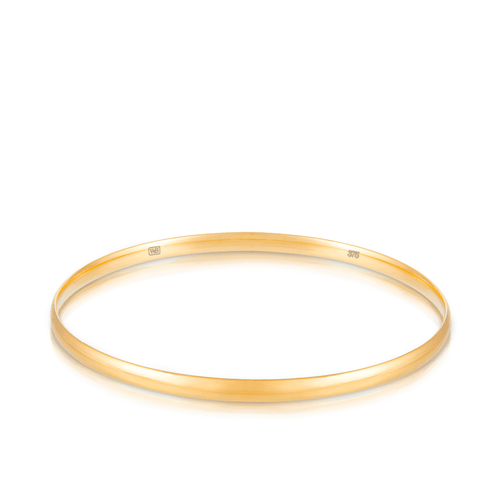 Half Round Bangle in 9ct Yellow Gold - Wallace Bishop