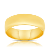 Half Round Bevelled Wedder Ring in 9ct Yellow Gold - Wallace Bishop