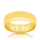 Half Round Bevelled Wedder Ring in 9ct Yellow Gold - Wallace Bishop