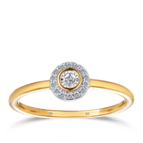 Halo Ring in 9ct Yellow and White Gold - Wallace Bishop