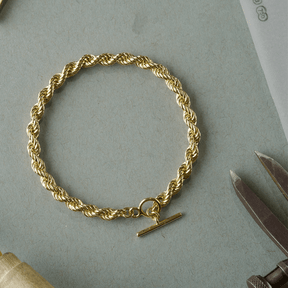 Handmade Anniversary Rope Bracelet in 18ct Yellow Gold - Wallace Bishop