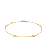 Heart Belcher Bracelet in 9ct Yellow Gold - Wallace Bishop