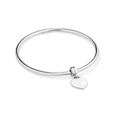 Heart Charm Bangle in Sterling Silver - Wallace Bishop