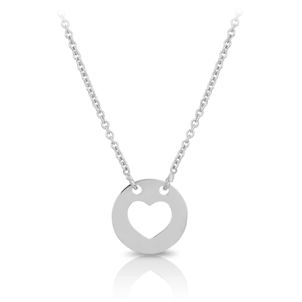 Heart Charm Necklace made in Sterling Silver - Wallace Bishop