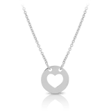 Heart Charm Necklace made in Sterling Silver - Wallace Bishop