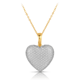 Heart Diamond Pendant in 9ct Yellow and White Gold - Wallace Bishop