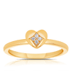 Heart Diamond Stacker Ring in 9ct Yellow Gold - Wallace Bishop
