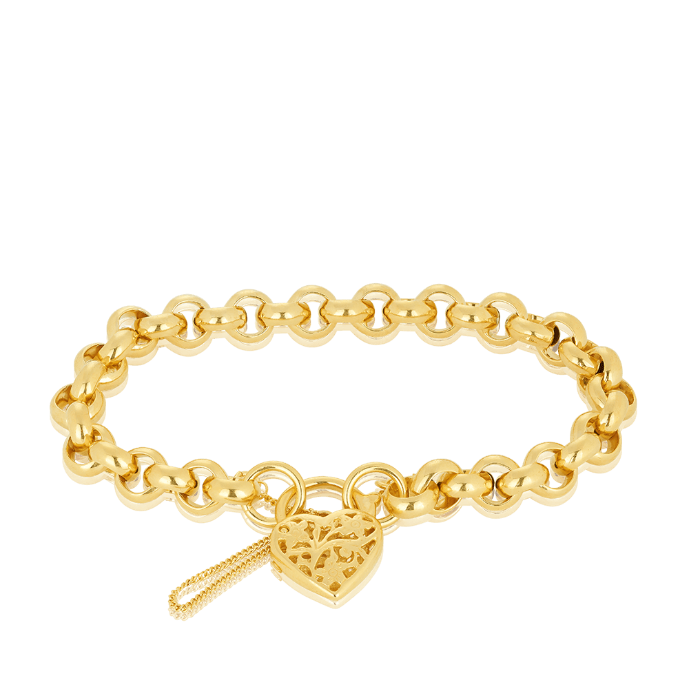 Heart Link Bracelet in 9ct Yellow Gold - Wallace Bishop