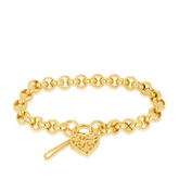 Heart Link Bracelet in 9ct Yellow Gold - Wallace Bishop