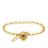 Heart Locket Amethyst Bracelet in 9ct Yellow Gold - Wallace Bishop