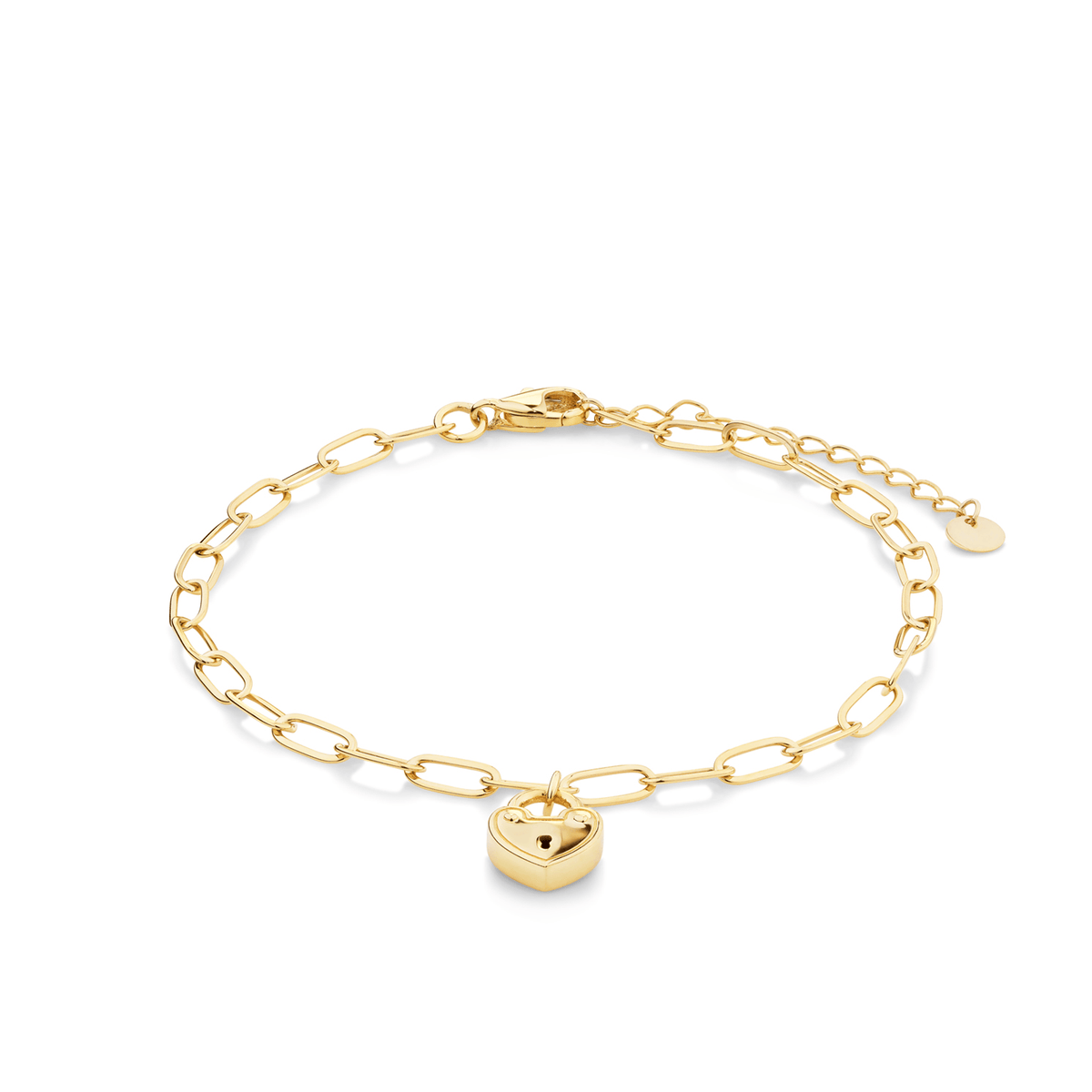 Heart Locket Bracelet in 9ct Yellow Gold - Wallace Bishop