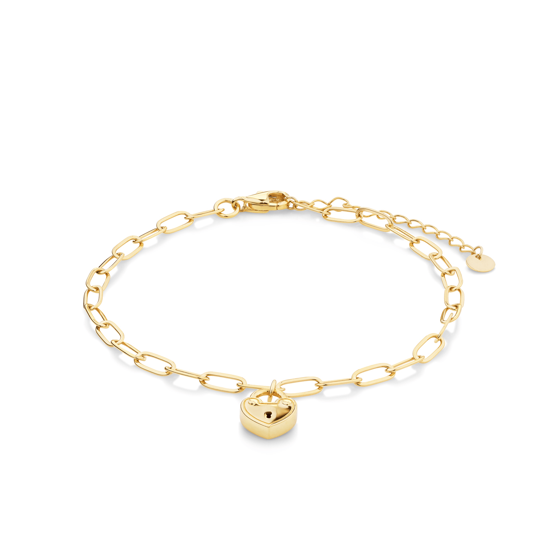 Heart Locket Bracelet in 9ct Yellow Gold - Wallace Bishop