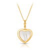 Heart Shape Mabe Pearl Pendant in 9ct Yellow Gold - Wallace Bishop