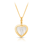 Heart Shape Mabe Pearl Pendant in 9ct Yellow Gold - Wallace Bishop