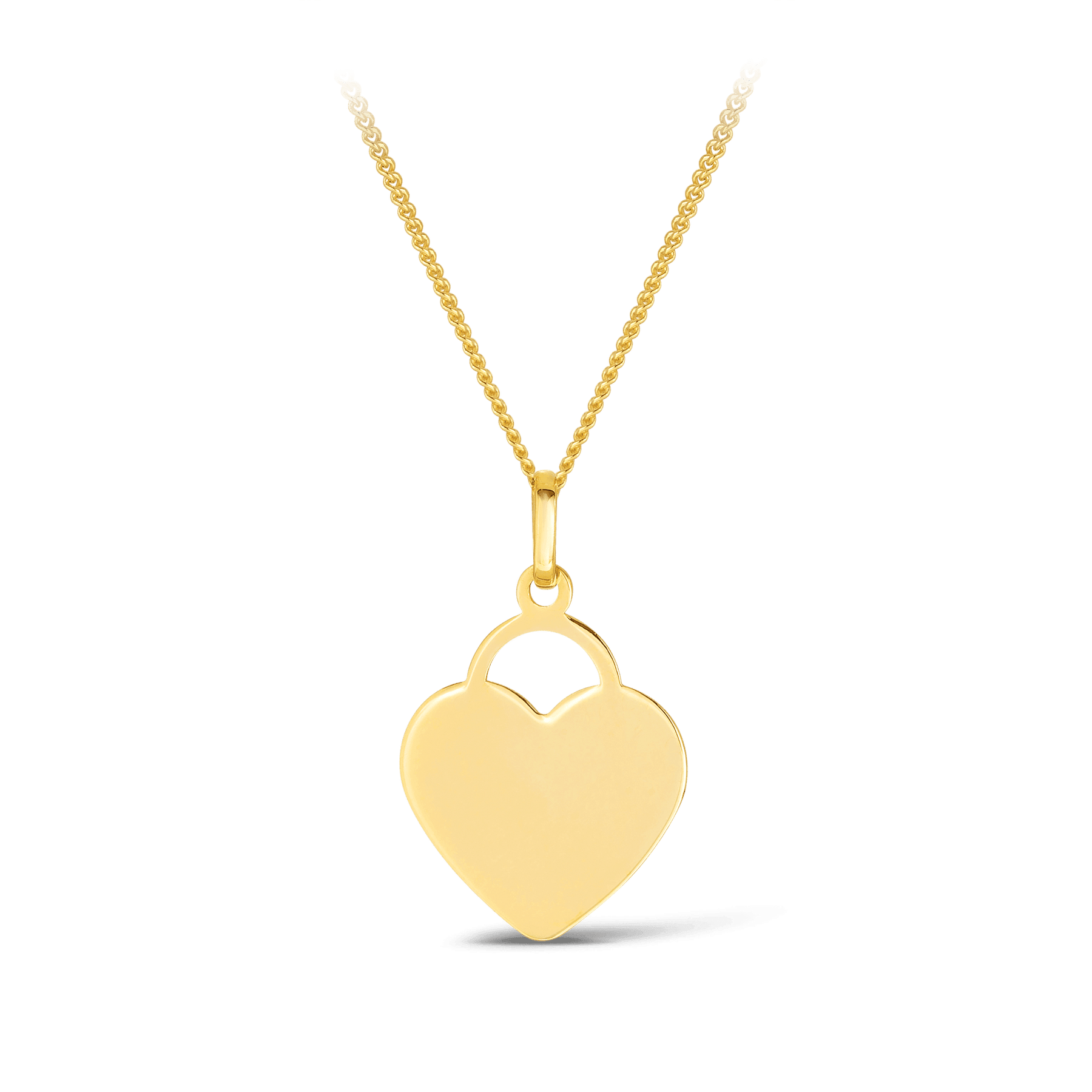 Heart Shape Pendant in 9ct Yellow Gold