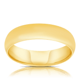 High Dome Ezi Pattern Wedder Ring in 9ct Yellow Gold - Wallace Bishop