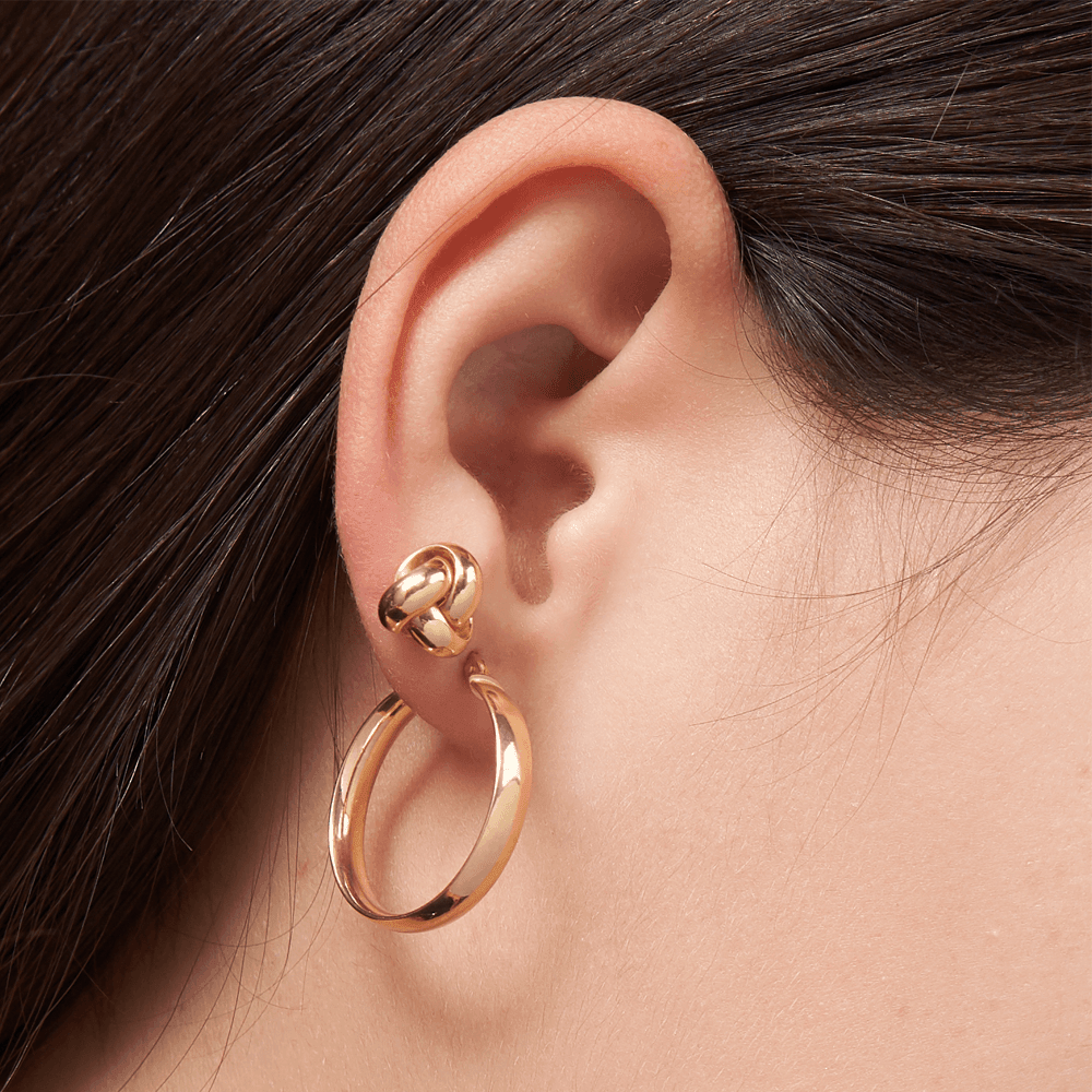 Hollow Round Hoop Earrings in 9ct Yellow Gold - Wallace Bishop