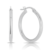 Hoop Earrings in 9ct White Gold - Wallace Bishop