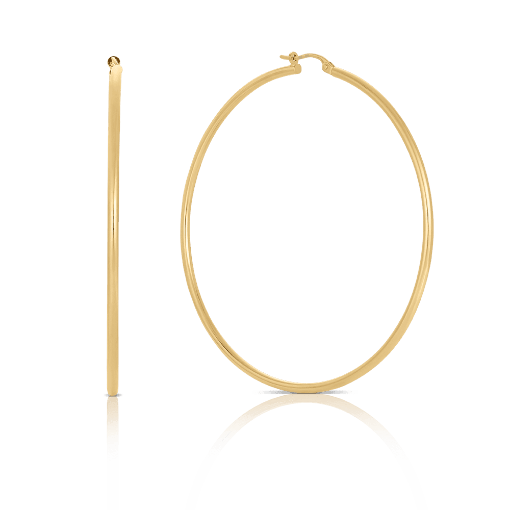 Hoop Earrings in 9ct Yellow Gold - Wallace Bishop