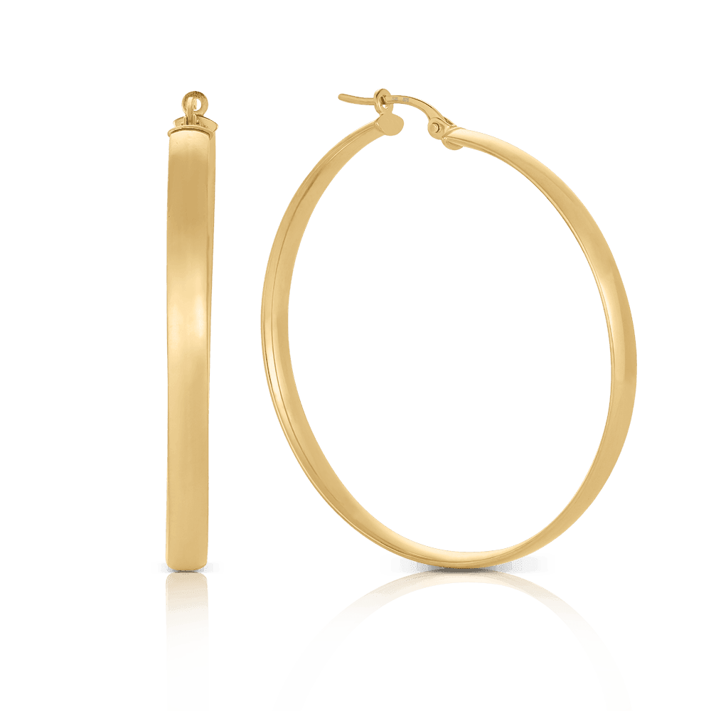 Hoop Earrings in 9ct Yellow Gold - Wallace Bishop