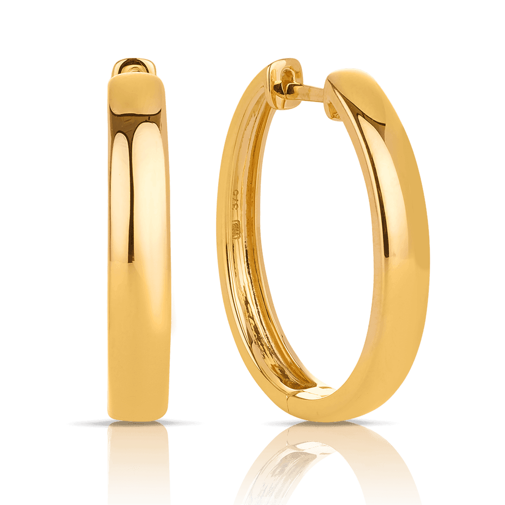 Hoop Huggies in 9ct Yellow Gold - Wallace Bishop