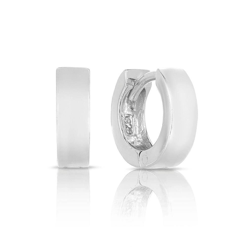 Huggie Earrings in Sterling Silver - Wallace Bishop
