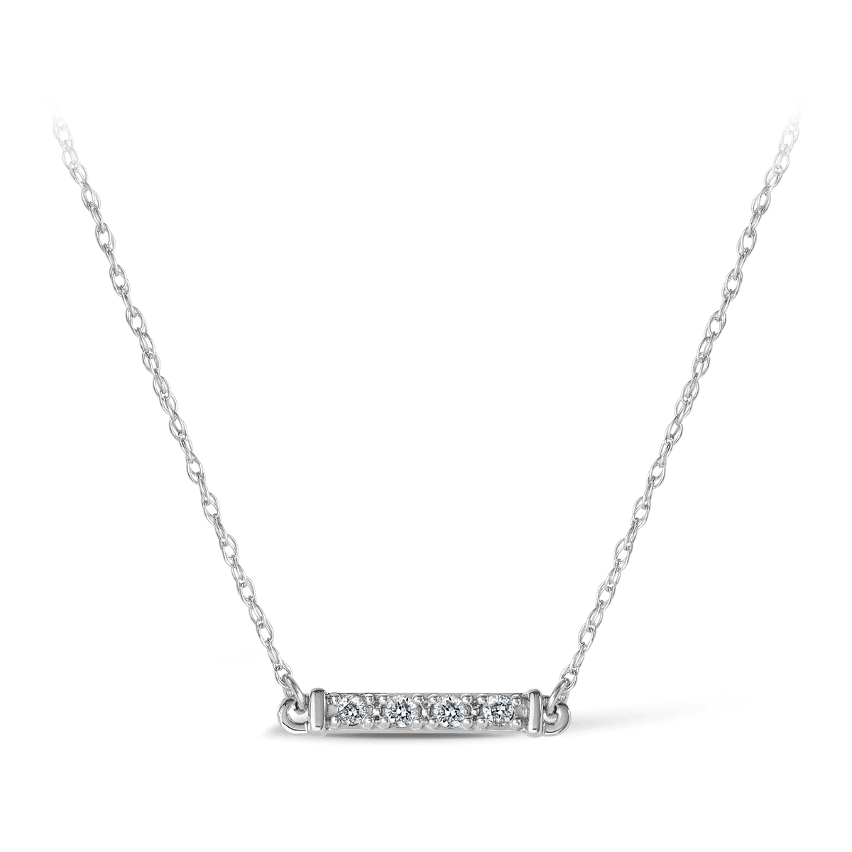 I Treasure® Diamond and Sterling Silver Bar Necklace - Wallace Bishop