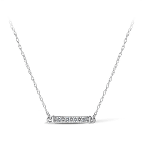 I Treasure® Diamond and Sterling Silver Bar Necklace - Wallace Bishop