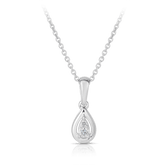 I Treasure® Diamond and Sterling Silver Pear Shape Pendant - Wallace Bishop