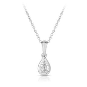 I Treasure® Diamond and Sterling Silver Pear Shape Pendant - Wallace Bishop