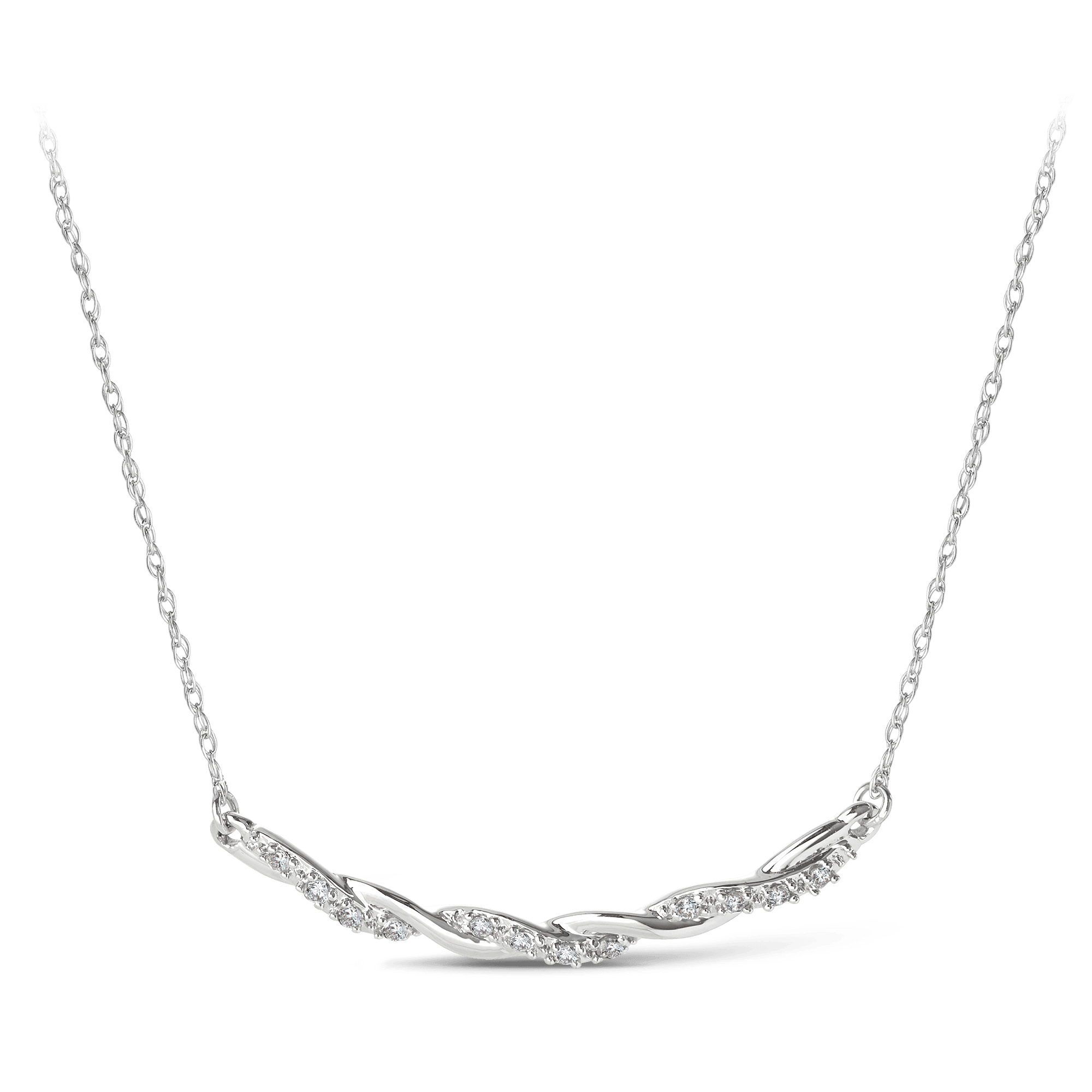 I Treasure® Diamond and Sterling Silver Twist Necklace - Wallace Bishop