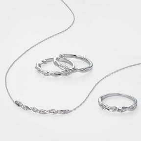 I Treasure® Diamond and Sterling Silver Twist Necklace - Wallace Bishop