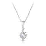 I Treasure® Diamond and Sterling Silver Twist Pendant TDW 0.080ct - Wallace Bishop