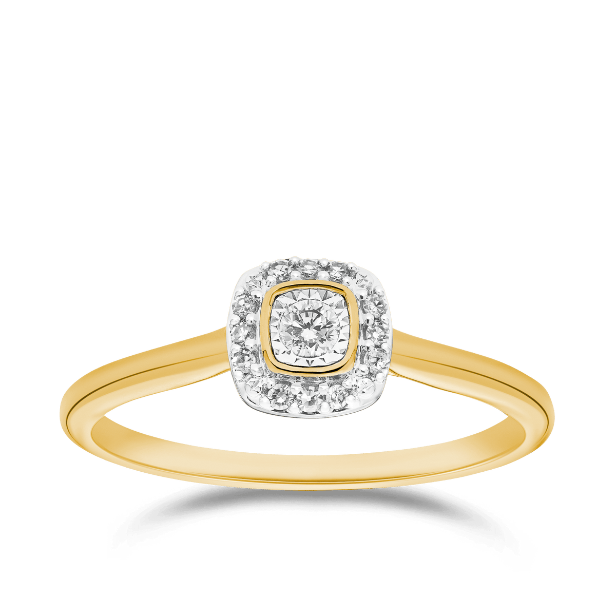 I Will Diamond Ring in 9ct Yellow and White Gold TGW 0.11ct - Wallace Bishop