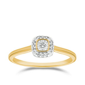 I Will Diamond Ring in 9ct Yellow and White Gold TGW 0.11ct - Wallace Bishop