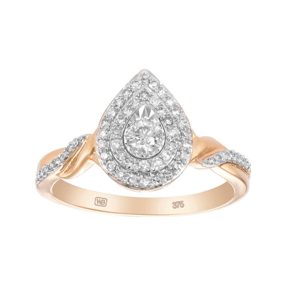I Will® 0.38ct TDW Diamond Cluster Ring in 9ct Yellow Gold - Wallace Bishop