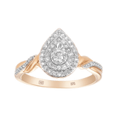 I Will® 0.38ct TDW Diamond Cluster Ring in 9ct Yellow Gold - Wallace Bishop