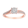 I Will® Diamond Halo Promise Ring in 9ct Rose Gold - Wallace Bishop