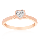 I Will® Diamond Heart Ring in 9ct Rose Gold - Wallace Bishop