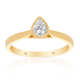 I Will® Diamond Pear Ring in 9ct Yellow Gold - Wallace Bishop