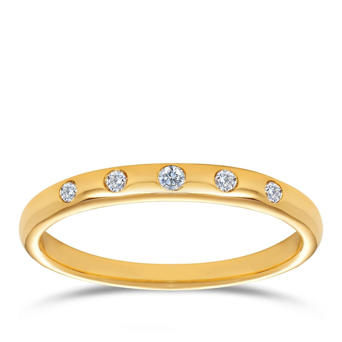 I Will® Round Brilliant Cut Diamond 5-Stone Promise Ring in 9ct Yellow Gold - Wallace Bishop