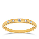 I Will® Round Brilliant Cut Diamond 5-Stone Promise Ring in 9ct Yellow Gold - Wallace Bishop