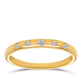 I Will® Round Brilliant Cut Diamond 5-Stone Promise Ring in 9ct Yellow Gold - Wallace Bishop