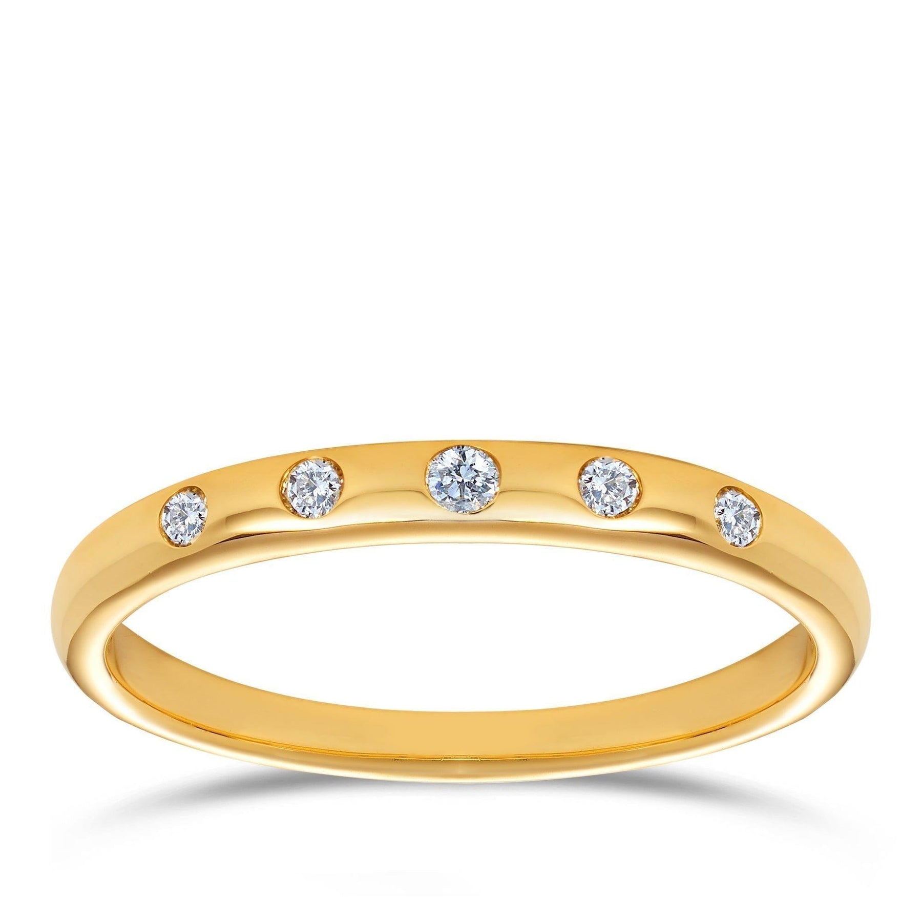 I Will® Round Brilliant Cut Diamond 5-Stone Promise Ring in 9ct Yellow Gold - Wallace Bishop