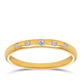 I Will® Round Brilliant Cut Diamond 5-Stone Promise Ring in 9ct Yellow Gold - Wallace Bishop