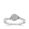 I Will® Round Brilliant Cut Diamond Cluster Round Halo Promise Ring in 9ct White Gold - Wallace Bishop