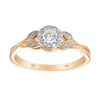 I Will® Round Brilliant Cut Diamond Halo Promise Ring in 9ct Yellow Gold - Wallace Bishop