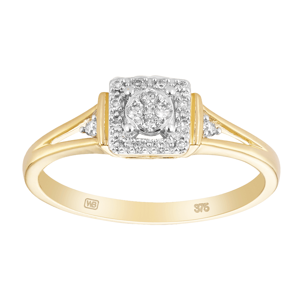 Diamond Promise Rings Yellow White Rose Gold Shop Online